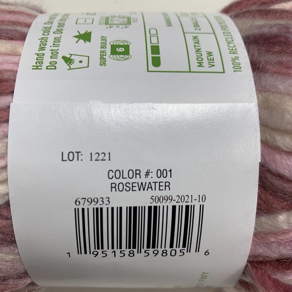 Loops & Threads Yarn Eco Cozy Watercolors "Rosewater" - 290 Yards Lot of 2 - Picture 4 of 6